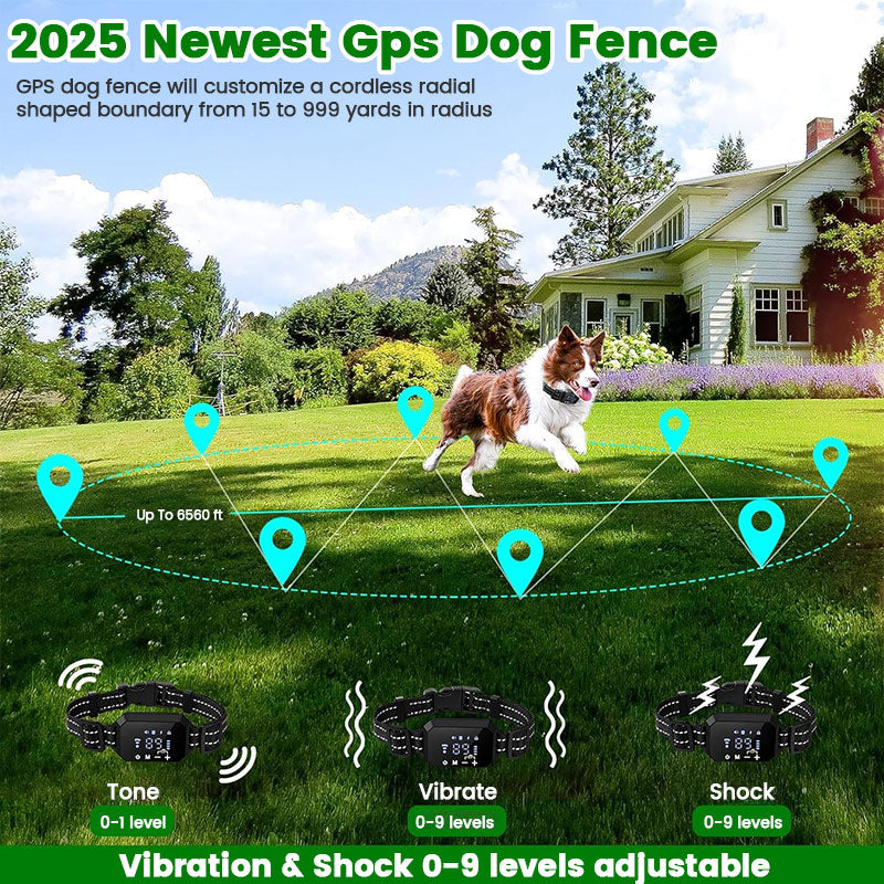 Barkiverse™ CalmPaw GPS Fence Collar