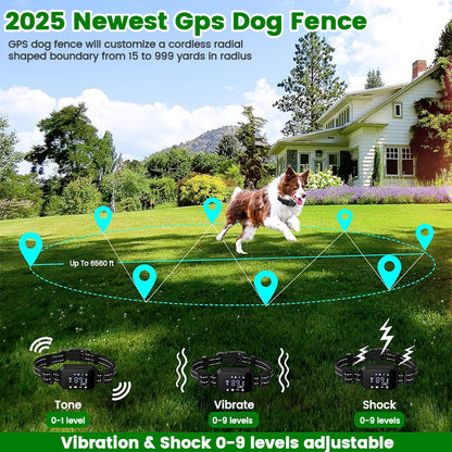 Barkiverse™ CalmPaw GPS Fence Collar