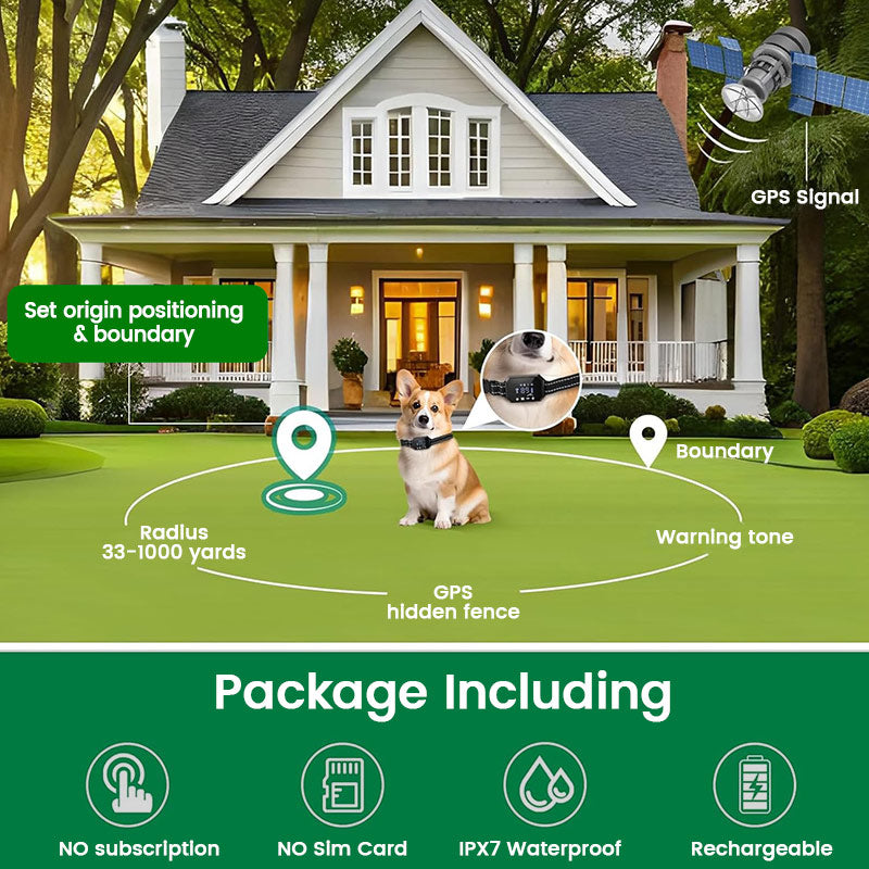 Barkiverse™ CalmPaw GPS Fence Collar