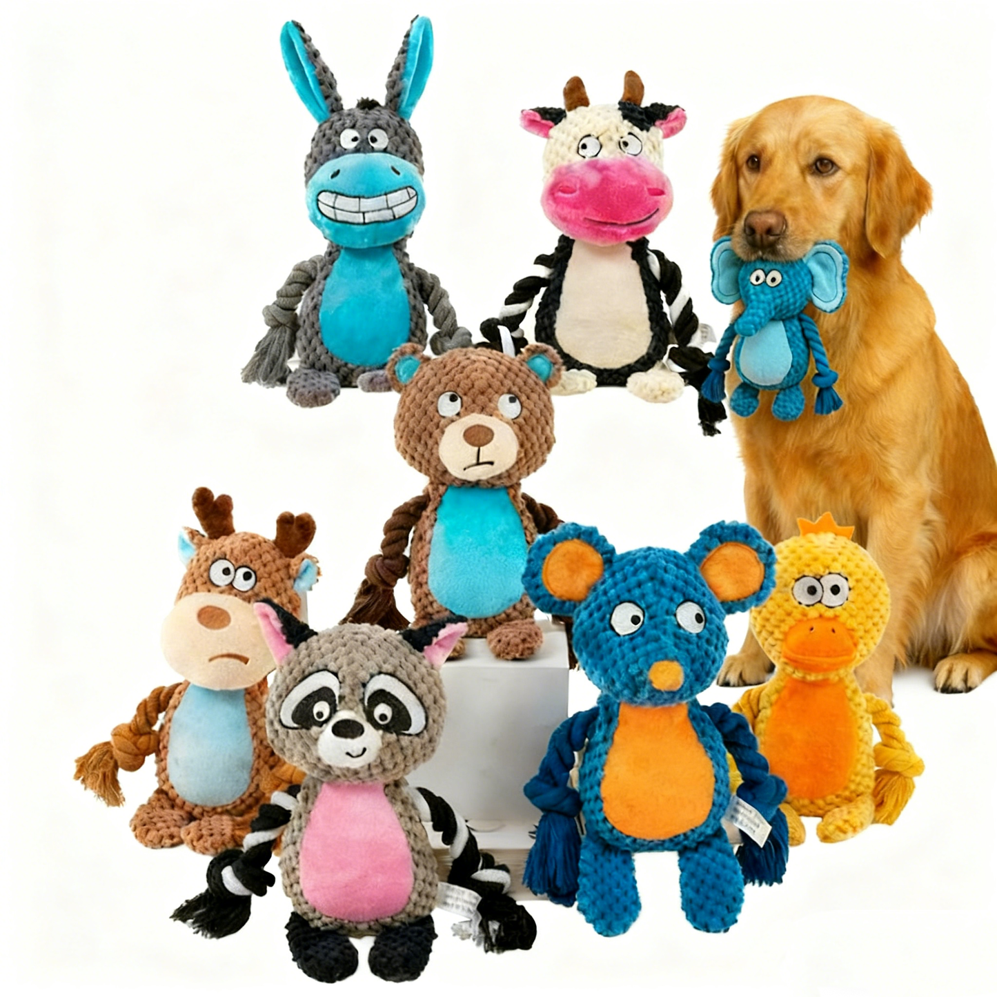 Petootsy™ ChewLine Tug & Squeak Animal Series