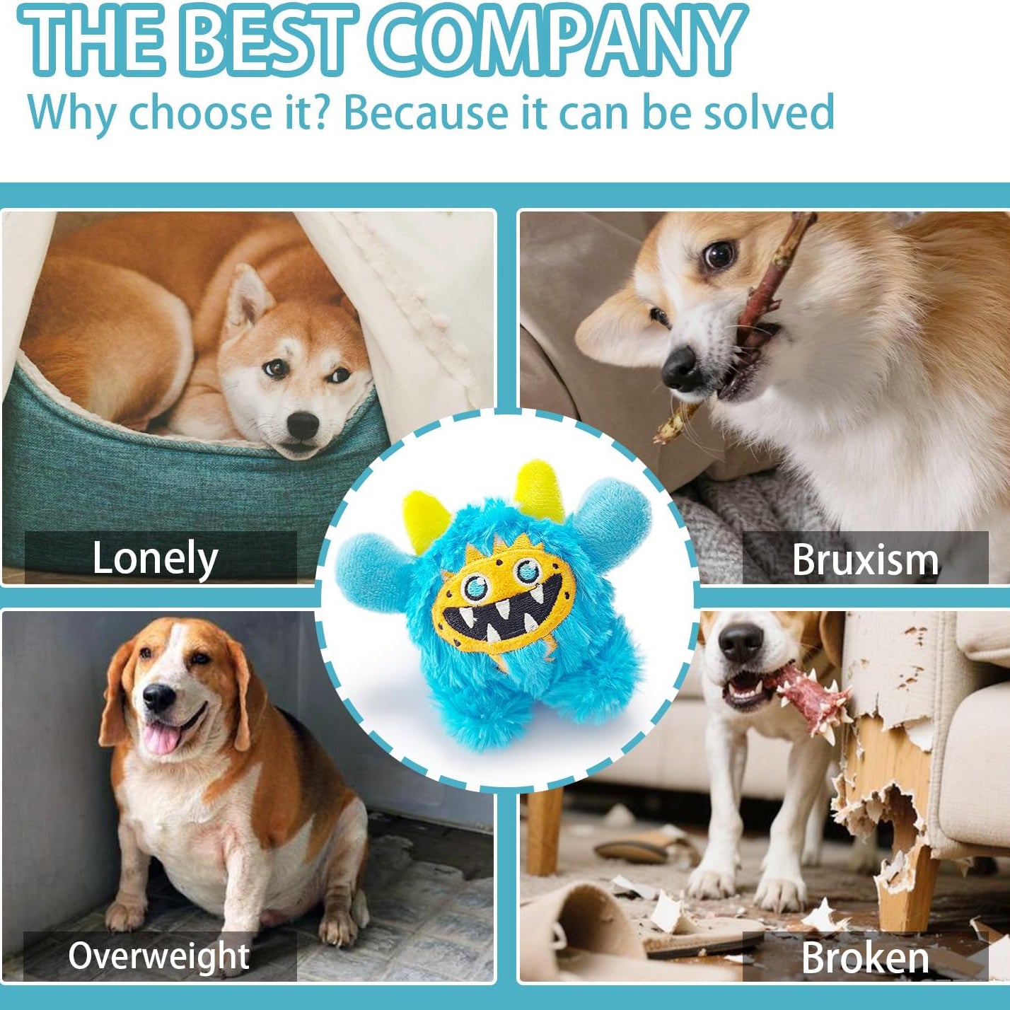 Petlori™ TrustyChew Squeaky Monster Ball