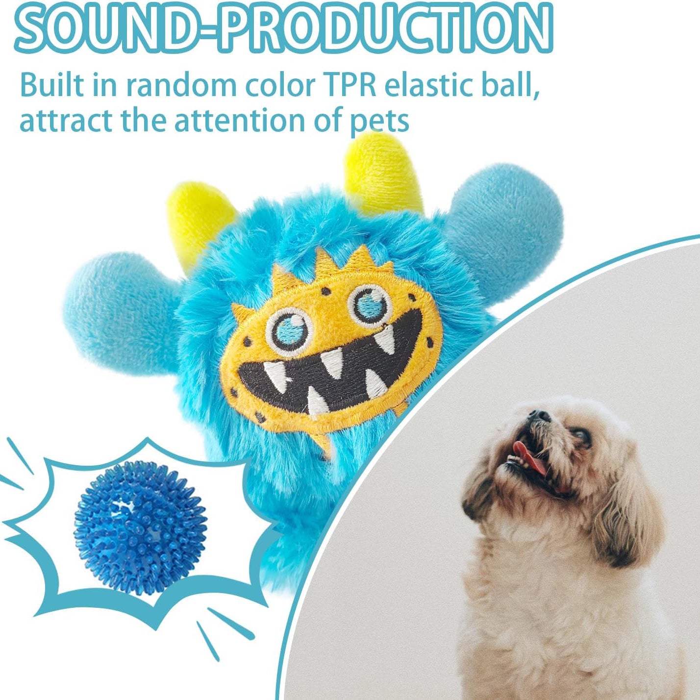Petlori™ TrustyChew Squeaky Monster Ball