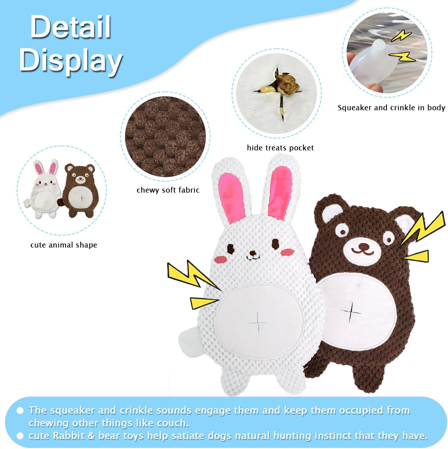 Petlori™ TrustyChew Rabbit Bear Set