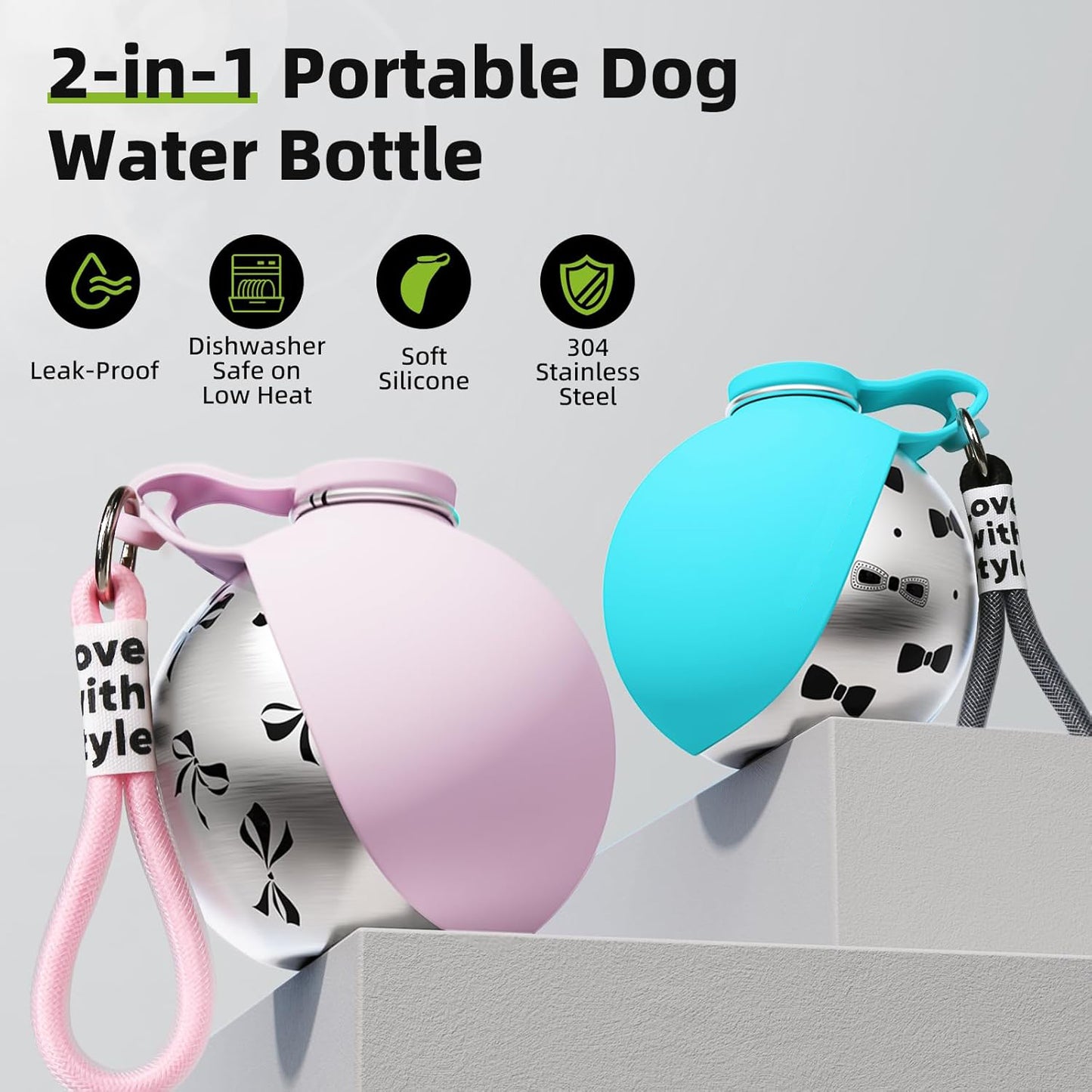 Petsume™ Elite Stainless Steel Portable Dog Water Bottle