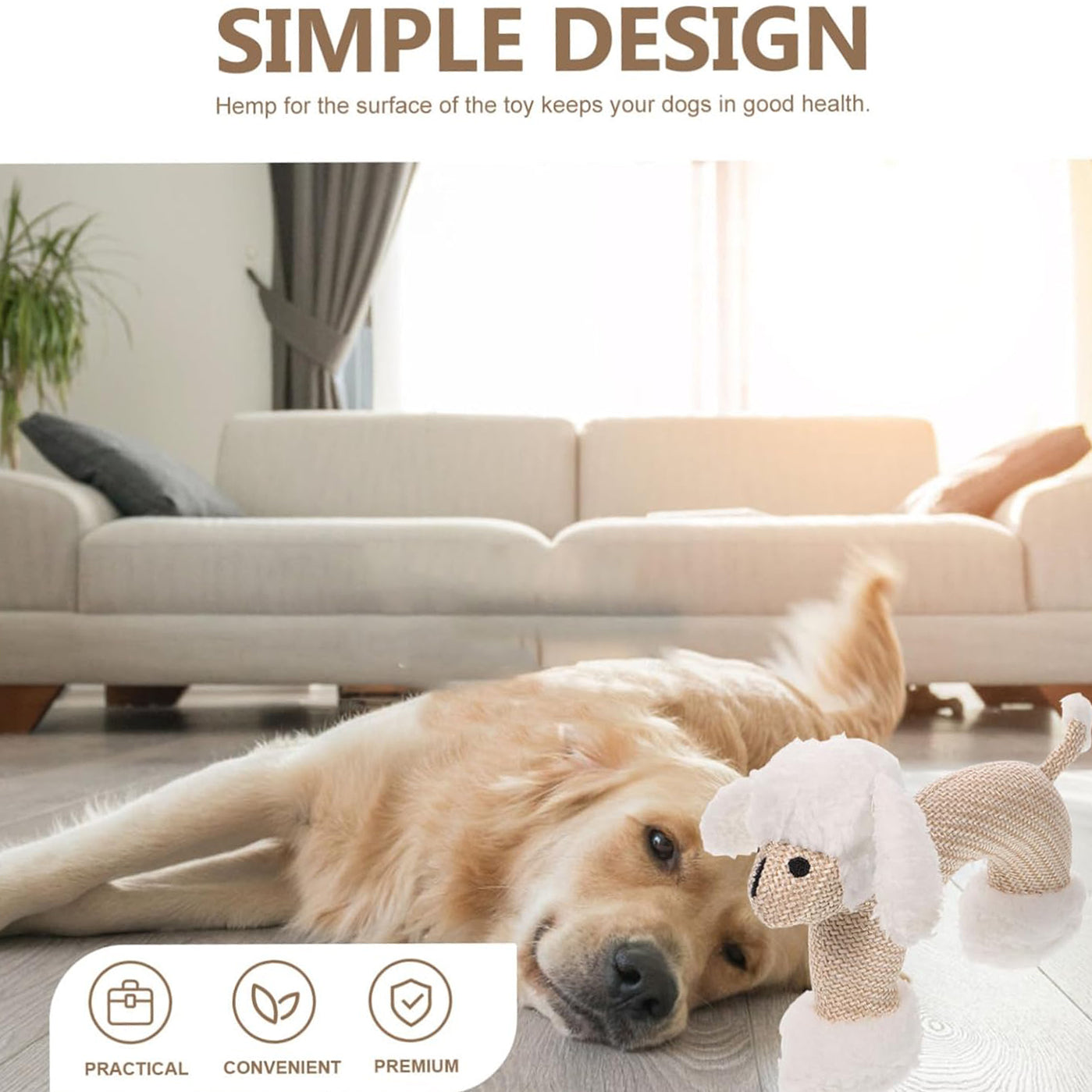 Petlori™ ChewLine Linen Animal