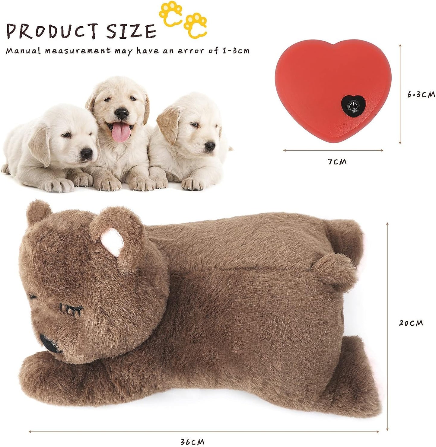 Petsume™ SoothBeat Heartbeat Bear